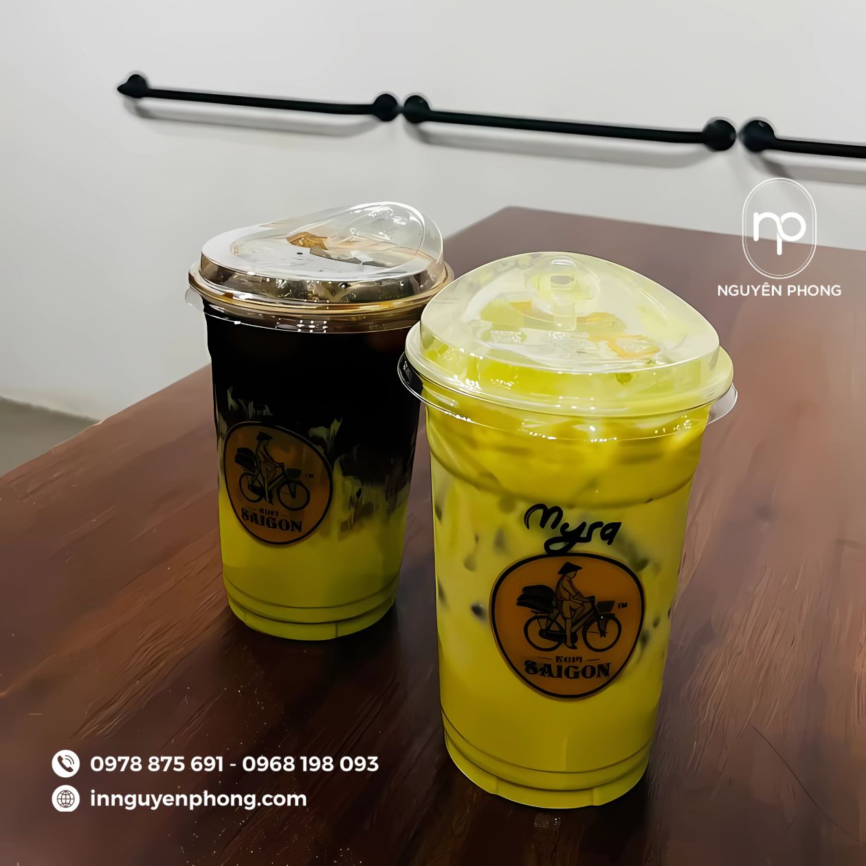Mẫu tem dán nước ép - sinh tố